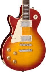 Guitare électrique single cut Epiphone Les Paul Standard 50s Figured LH - Washed Cherry Sunburst