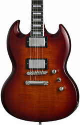 Guitare électrique double cut Epiphone Inspired By Gibson Modern Prophecy SG - Aged Bengal Tiger Burst