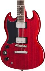 Guitare électrique double cut Epiphone Inspired By Gibson Modern Tribute SG LH - cherry