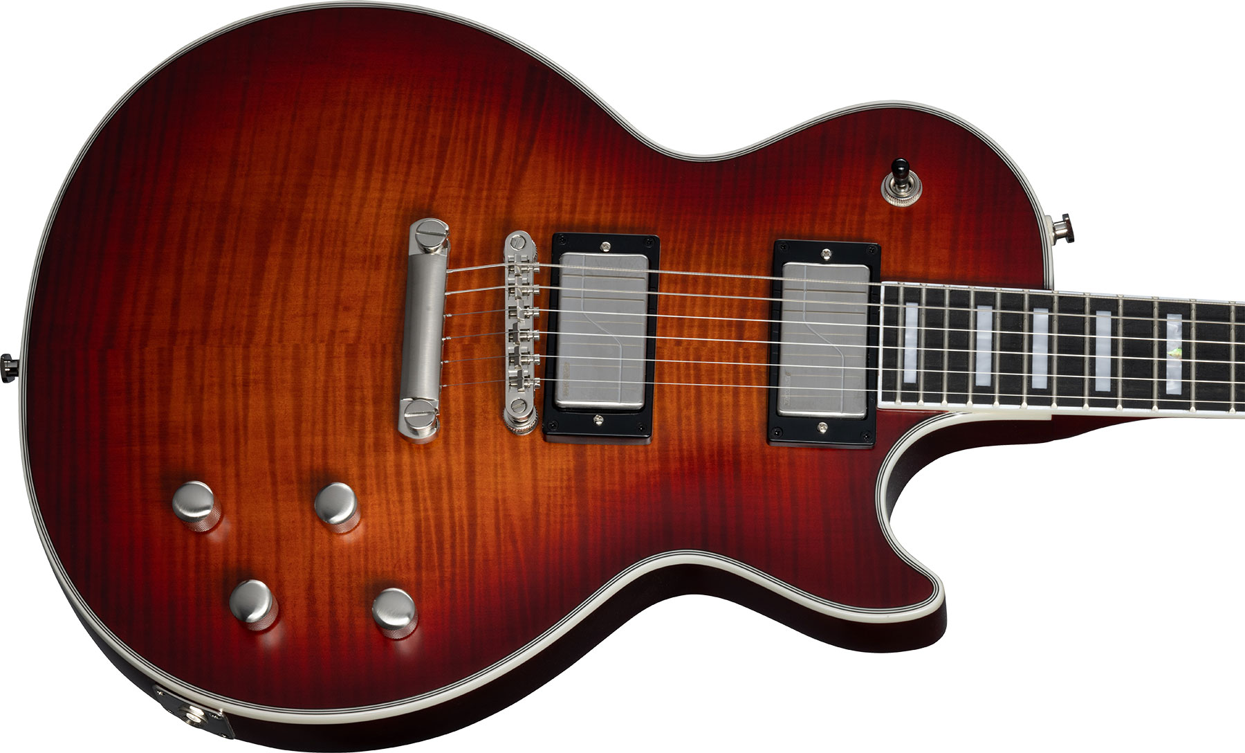 Epiphone Les Paul Prophecy Inspired By / Modern 2h Fishman Fluence Ht Eb - Aged Bengal Tiger Burst - Guitare Électrique Single Cut - Variation 3