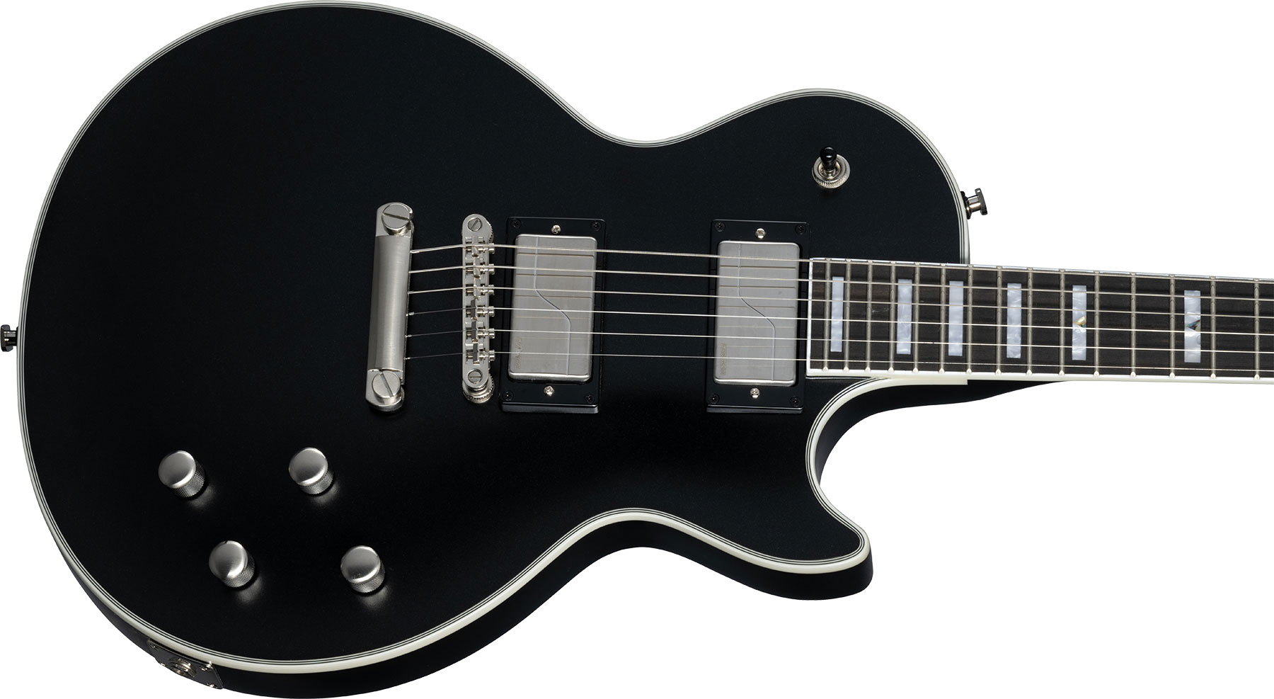 Epiphone Les Paul Prophecy Inspired By / Modern 2h Fishman Fluence Ht Eb - Aged Jet Black Metallic - Guitare Électrique Single Cut - Variation 3