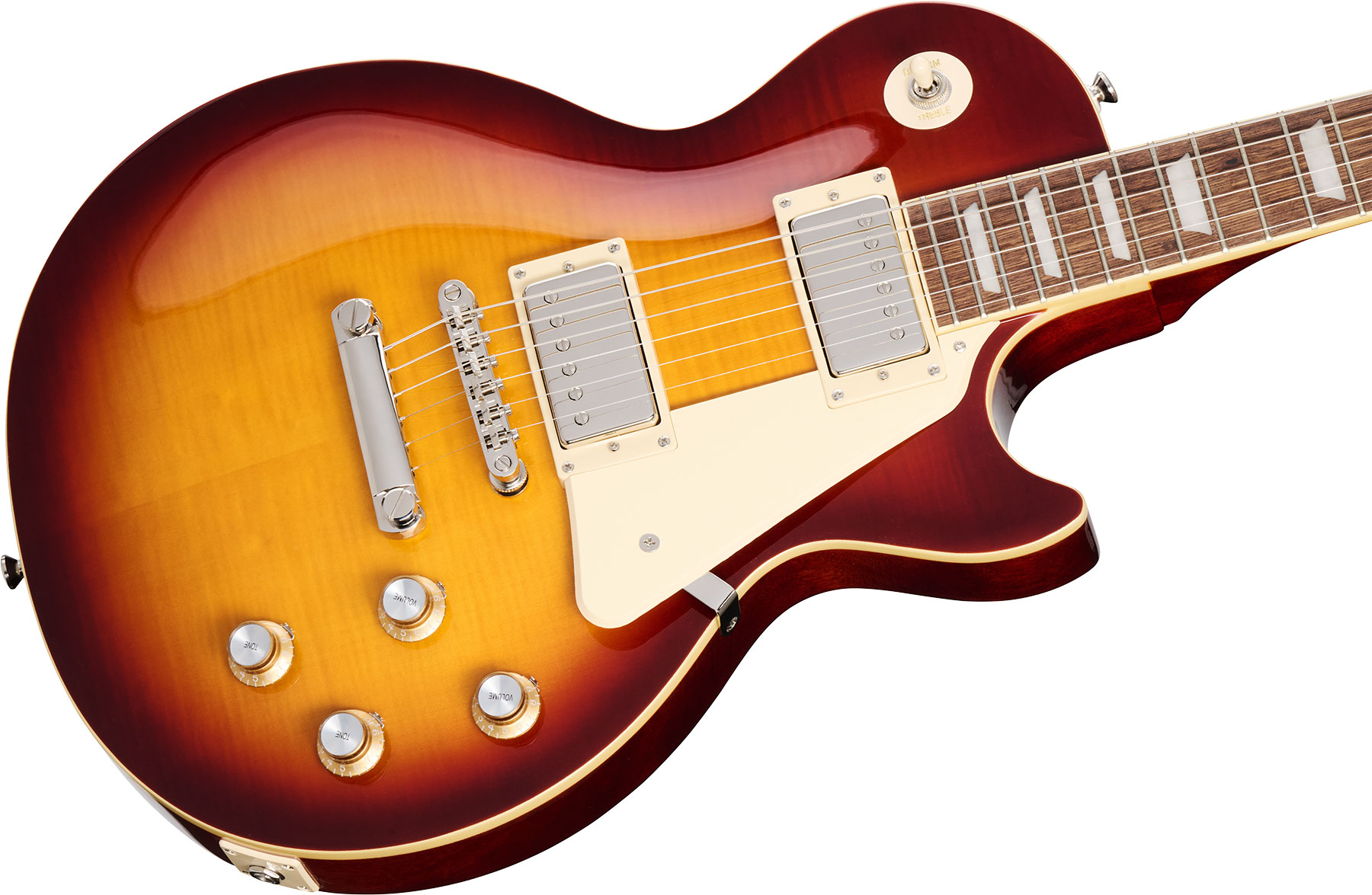 Epiphone Les Paul Standard 60s Figured Insp. By Gibson 2h Ht Lau - Iced Tea Burst - Guitare Électrique Single Cut - Variation 3