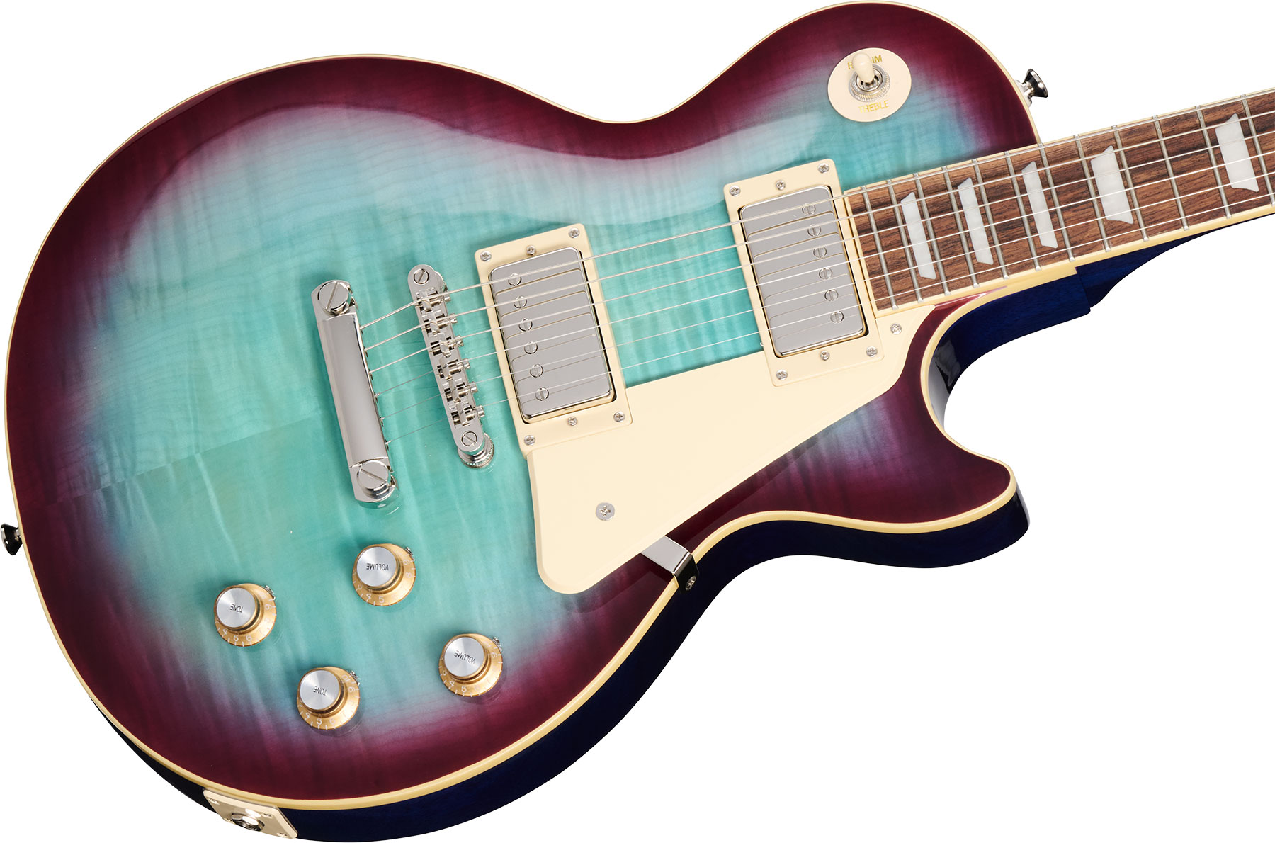 Epiphone Les Paul Standard 60s Figured Insp. By Gibson 2h Ht Lau - Blueberry Burst - Guitare Électrique Single Cut - Variation 3