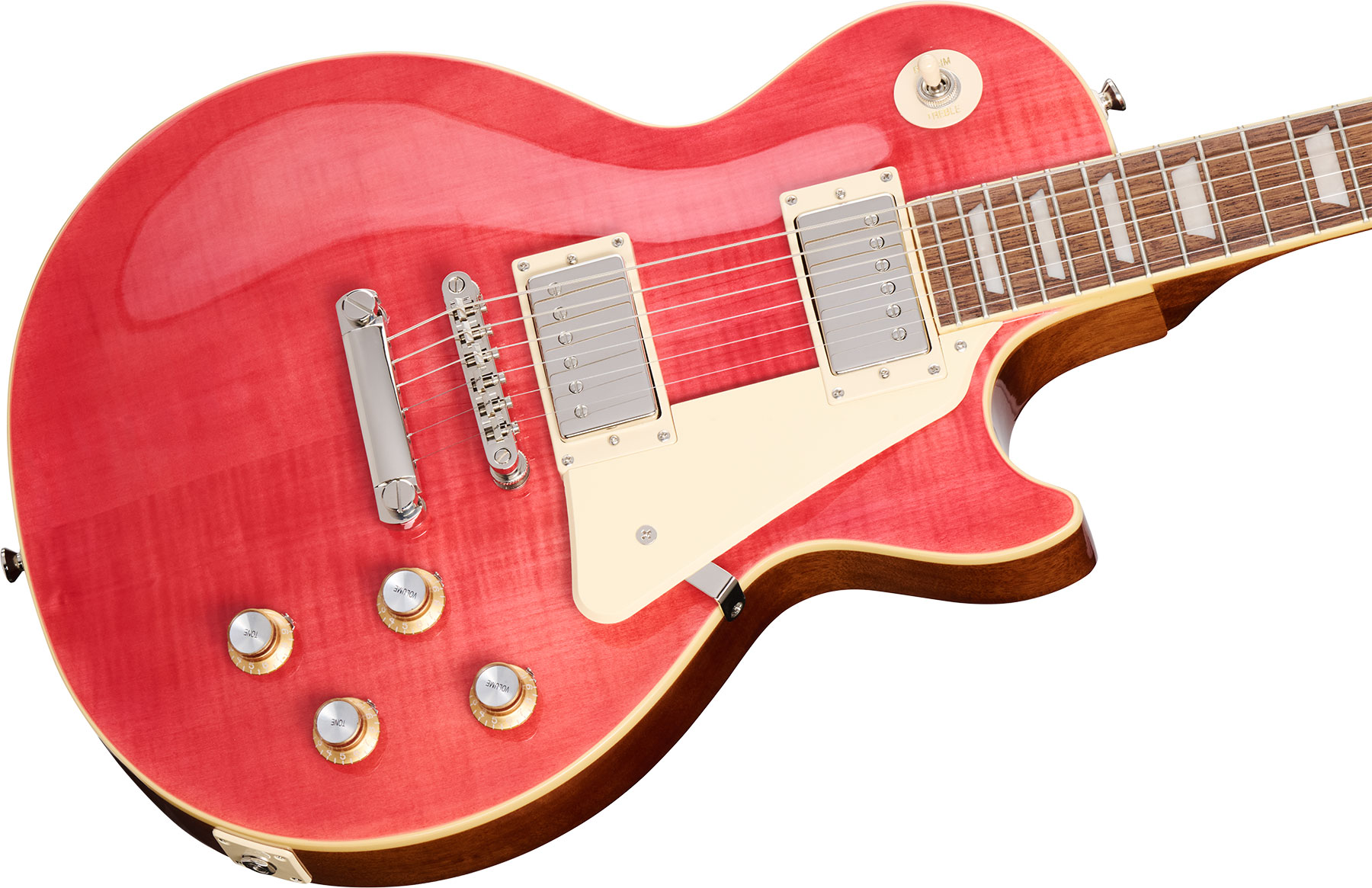 Epiphone Les Paul Standard 60s Figured Insp. By Gibson 2h Ht Lau - Fuchsia - Guitare Électrique Single Cut - Variation 3