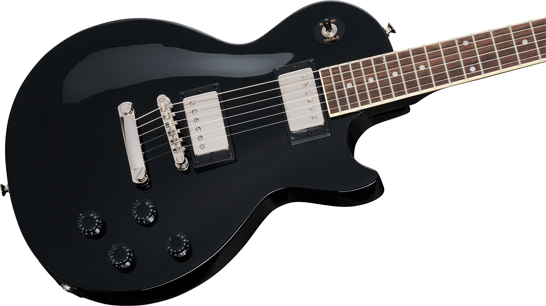 Epiphone Les Paul Tribute Inspired By / Modern 2h Ht Lau - Ebony - Guitare Électrique Single Cut - Variation 3