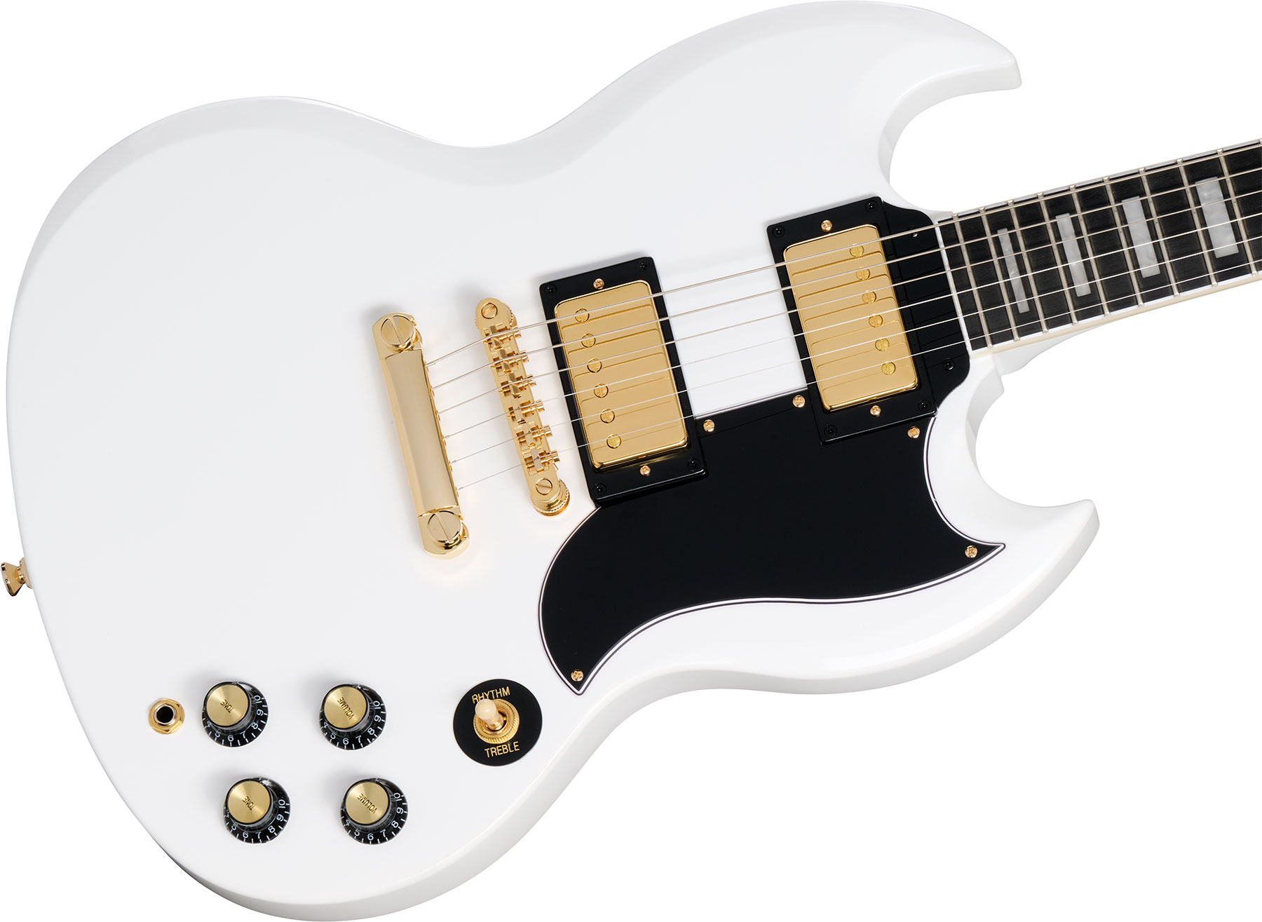 Epiphone Sg Custom Insp. By Gibson 2h Ht Eb - Alpine White - Guitare Électrique Double Cut - Variation 3