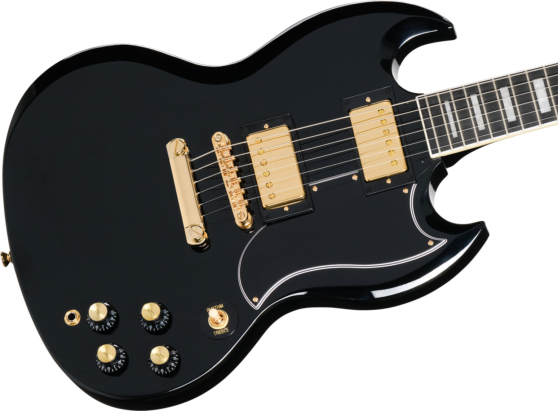 Epiphone Sg Custom Insp. By Gibson Modern 2h Ht Eb - Ebony - Guitare Électrique Double Cut - Variation 3