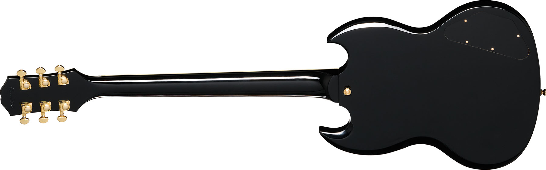 Epiphone Sg Custom Lh Insp. By Gibson Modern Gaucher 2h Ht Eb - Ebony - Guitare Électrique Double Cut - Variation 1