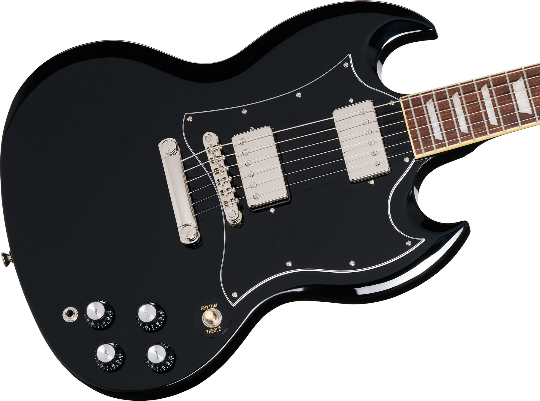 Epiphone Sg Standard I.b. Modern 2h Ht Lau - Ebony - Guitare Électrique Double Cut - Variation 3