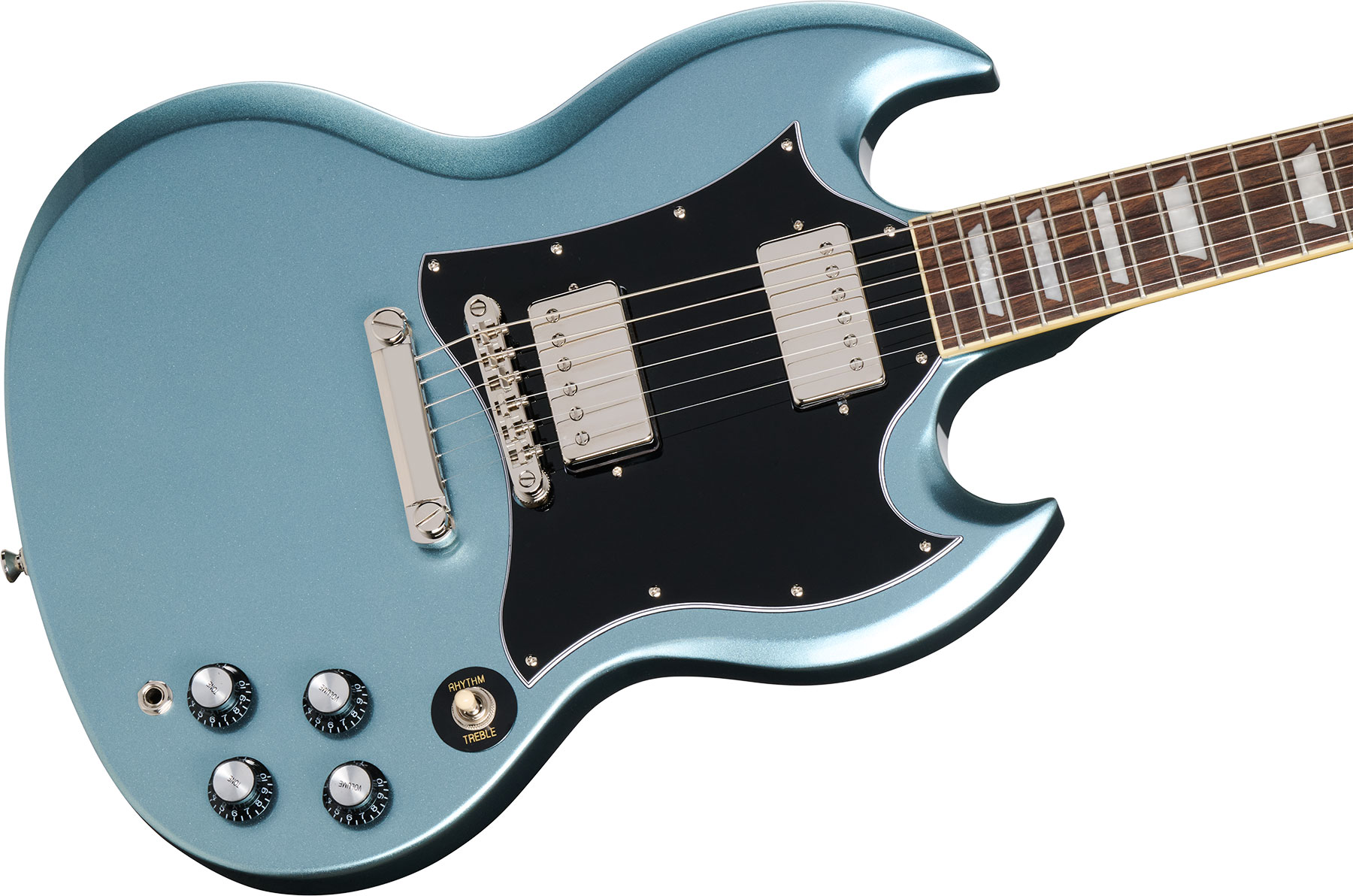 Epiphone Sg Standard Insp. By Gibson 2h Ht Lau - Pelham Blue - Guitare Électrique Double Cut - Variation 3