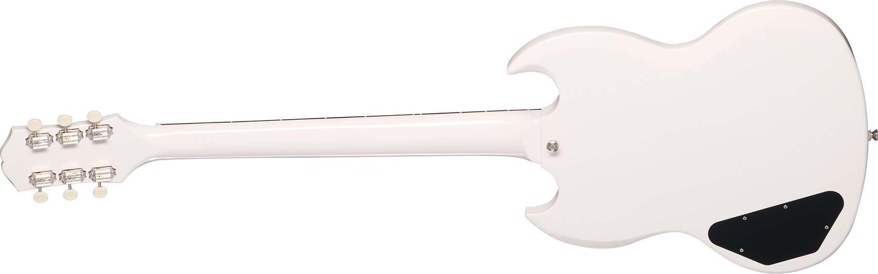 Epiphone Yungblood Sg Junior Ltd Signature 1s P90 Ht Lau - Classic White - Guitare Électrique Double Cut - Variation 1