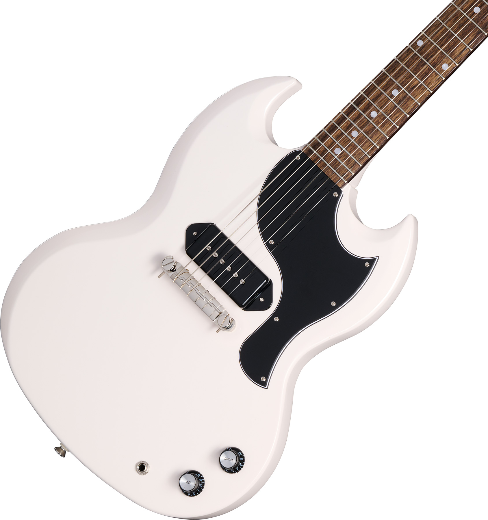 Epiphone Yungblood Sg Junior Ltd Signature 1s P90 Ht Lau - Classic White - Guitare Électrique Double Cut - Variation 3