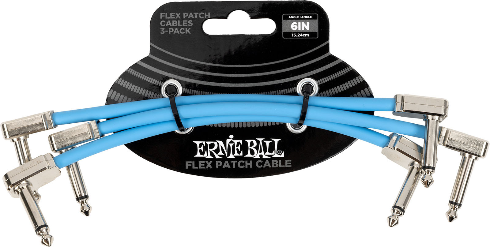 Ernie Ball CÂble De Patch Flex 15cm - Pack De 3 Bleu - Patch - Main picture