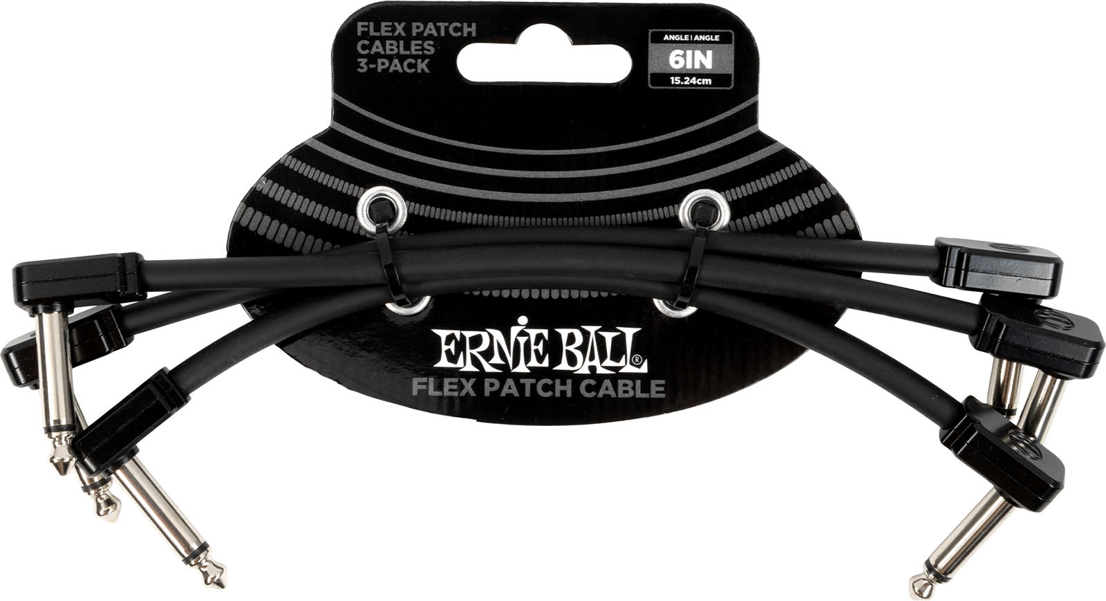 Ernie Ball CÂble De Patch Flex 15cm - Pack De 3 Noir - Patch - Main picture