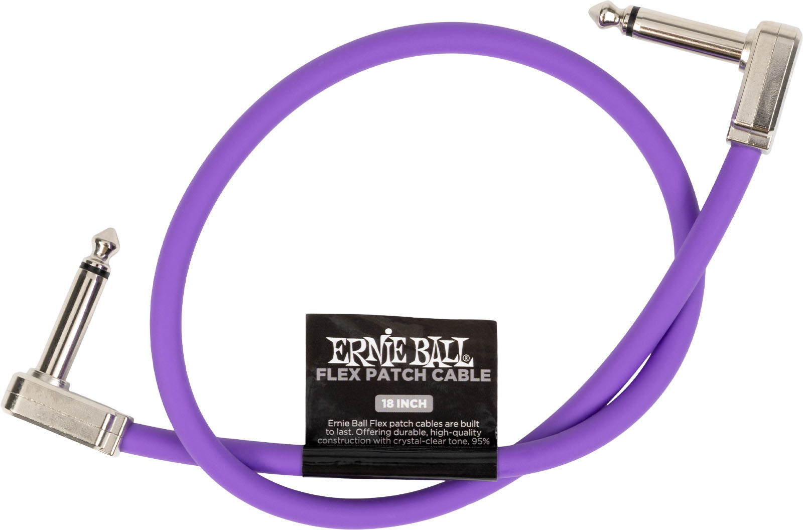 Ernie Ball CÂble De Patch Flex 45cm - Violet - Patch - Main picture