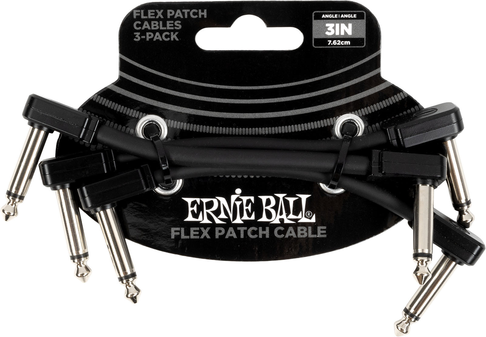 Ernie Ball CÂble De Patch Flex 7,5cm - Pack De 3 Noir - Patch - Main picture