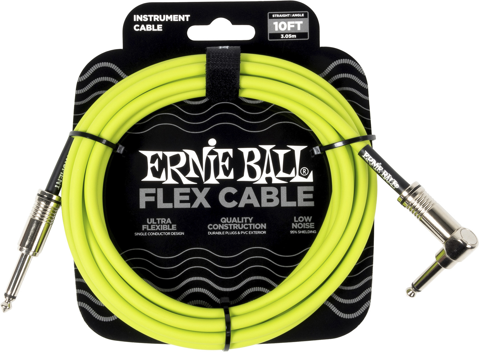 Ernie Ball Câble Instrument Flex Jack/jack Coudé 3m Vert - CÂble - Main picture