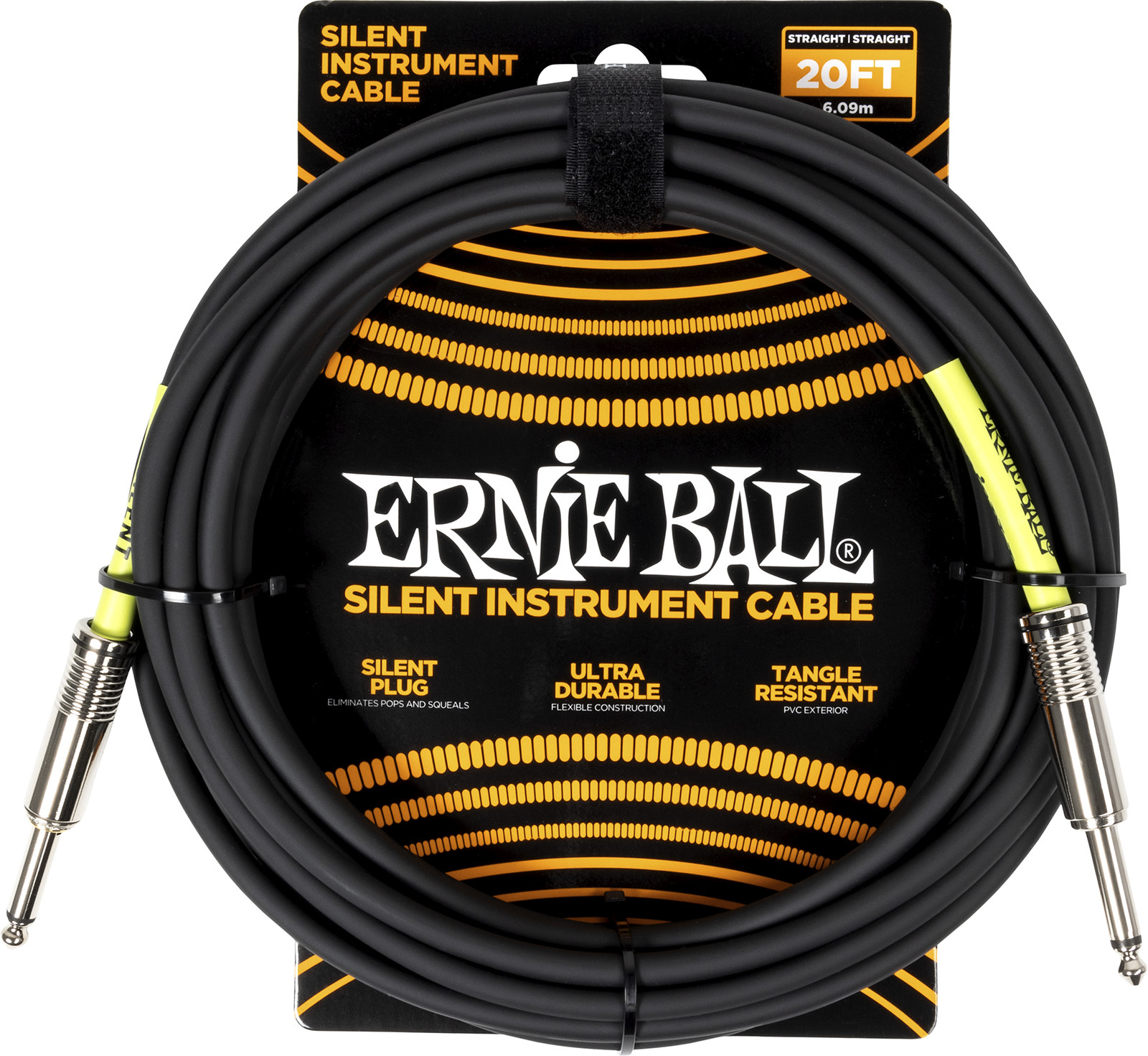 Ernie Ball Cable Instrument Classic Silent Jack/jack 6m Noir - CÂble - Main picture