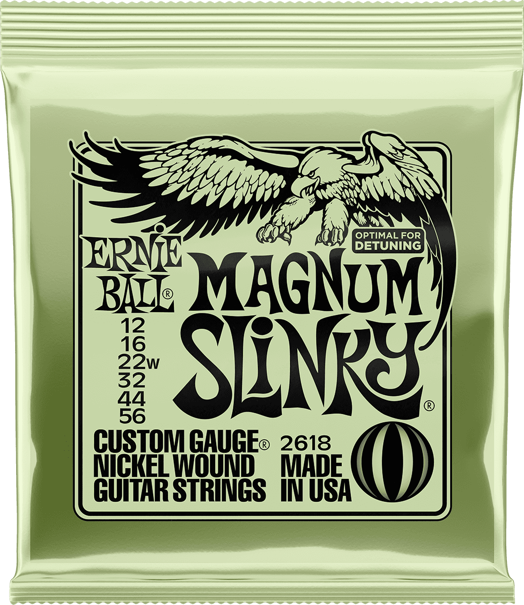 Ernie Ball Magnum Slinky 12-16-22w-32-44-56 - Cordes Guitare Électrique - Main picture