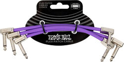 Patch Ernie ball Câble de patch Flex 15cm - Pack de 3 Violet