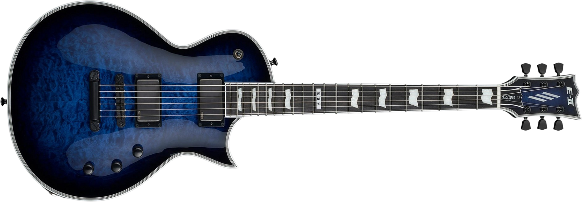 Esp E-ii Eclipse Jap 2h Emg Ht Eb - Reindeer Blue - Guitare Électrique Single Cut - Main picture