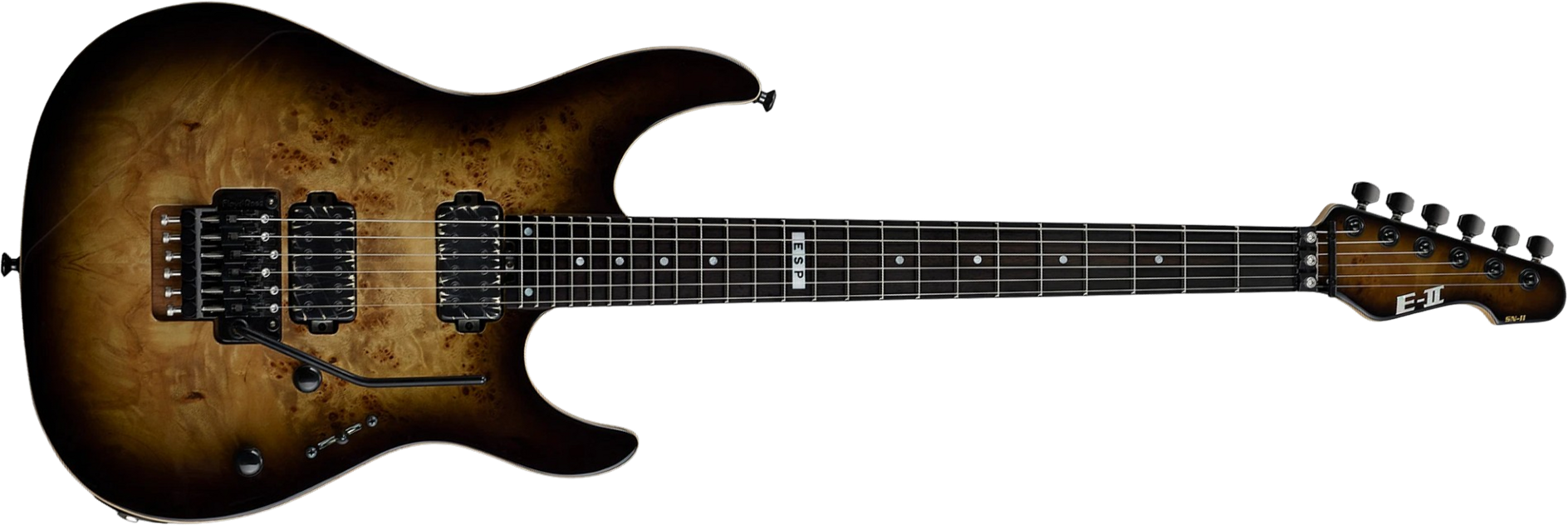 Esp E-ii Sn-ii Jap 2h Bare Knuckle Fr Eb - Nebula Black Burst - Guitare Électrique MÉtal - Main picture