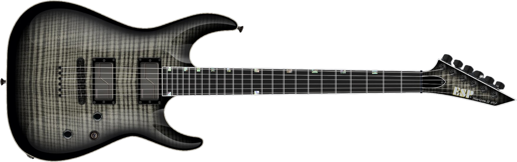 Esp Horizon-ii Usa 2h Fishman Fluence Modern Ht Eb - See Thru Black Sunburst - Guitare Électrique MÉtal - Main picture