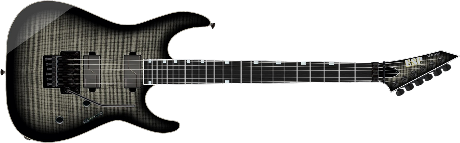 Esp M-ii Ntb Usa 2h Fishman Fluence Modern Fr Eb - See Thru Black Sunburst - Guitare Électrique MÉtal - Main picture