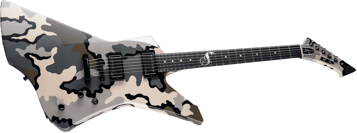 Esp Custom Shop James Hetfield Snakebyte Jap Signature 2h Emg Eb - Camo - Guitare Électrique MÉtal - Variation 1