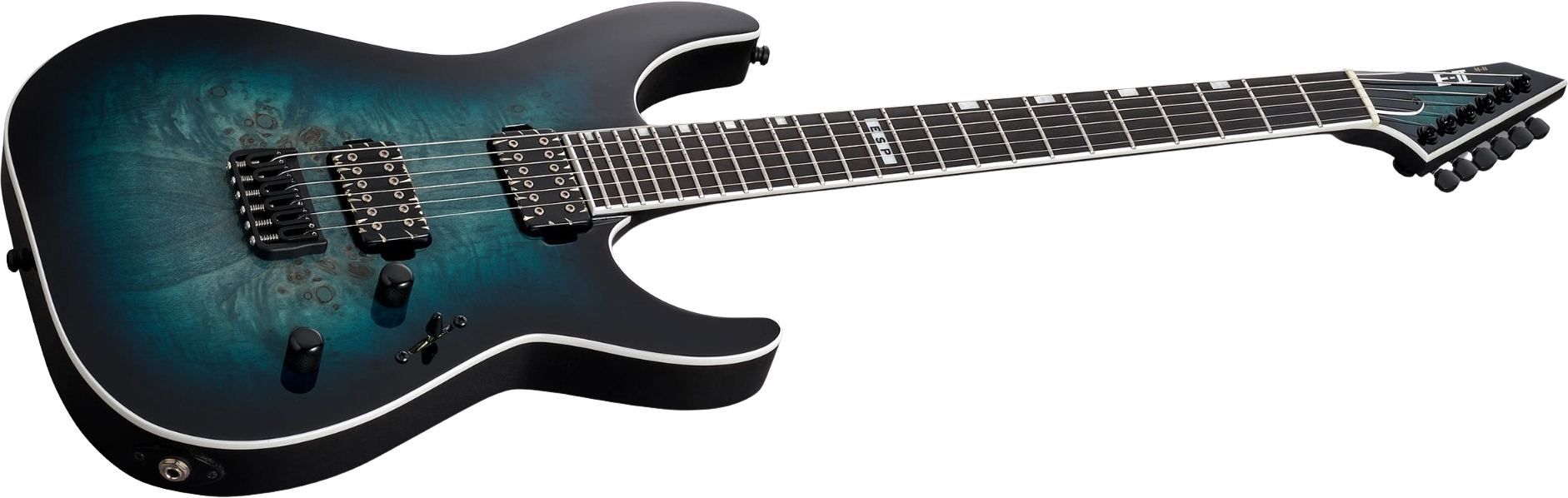 Esp E-ii M-ii Jap 2h Bare Knuckle Ht Eb - Mercury Blue Burst - Guitare Électrique MÉtal - Variation 1