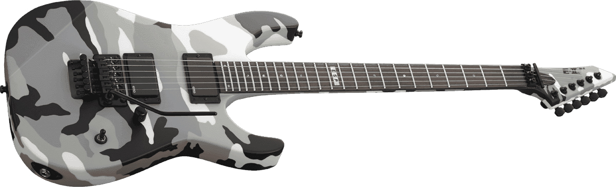 Esp E-ii M-ii Neck Thru Jap 2h Emg Fr Eb - Urban Camo - Guitare Électrique Forme Str - Variation 1