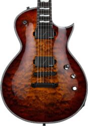 Guitare électrique single cut Esp E-II Eclipse (Japan) - tiger eye sunburst