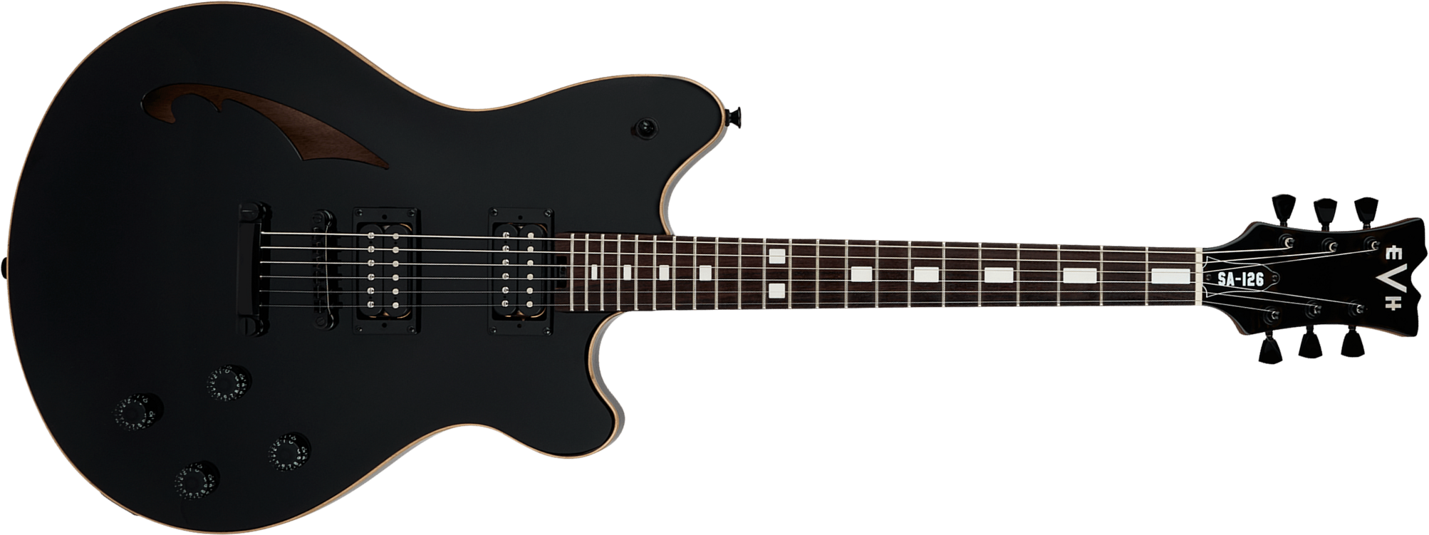 Evh Sa126 Standard 2h Ht Rw - Piano Black - Guitare Électrique 1/2 Caisse - Main picture