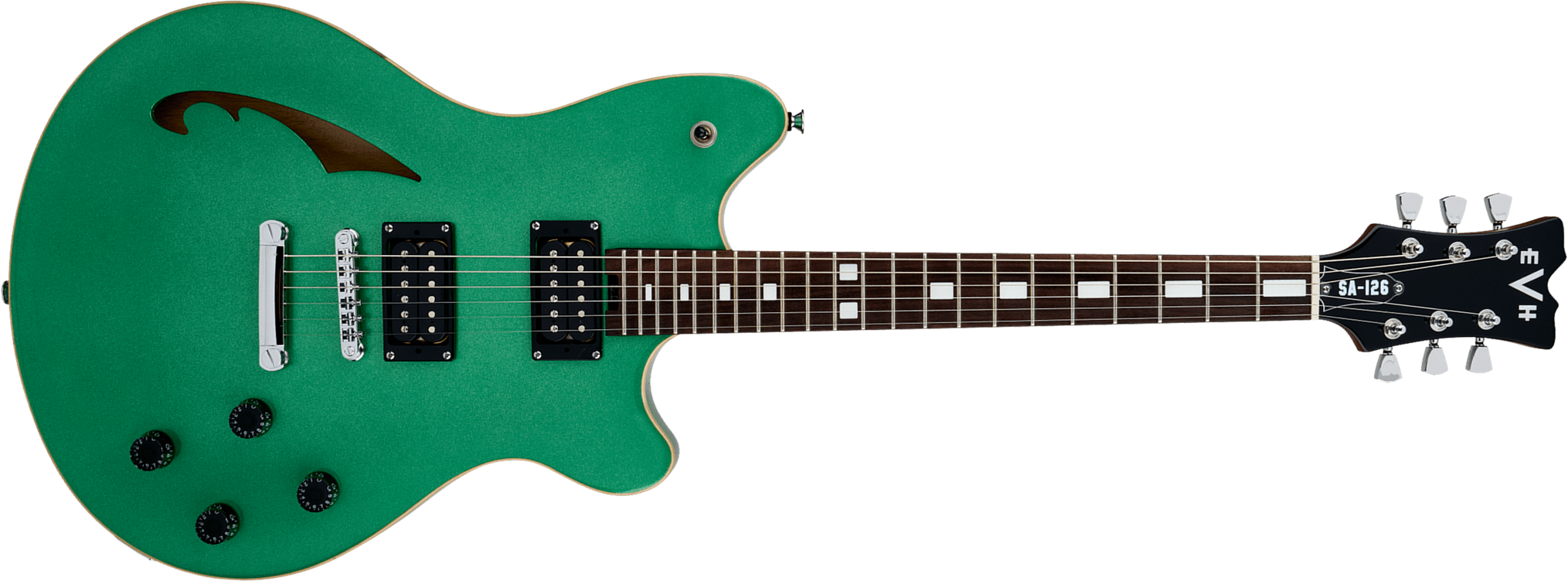 Evh Sa126 Standard 2h Ht Rw - Pelham Green - Guitare Électrique 1/2 Caisse - Main picture