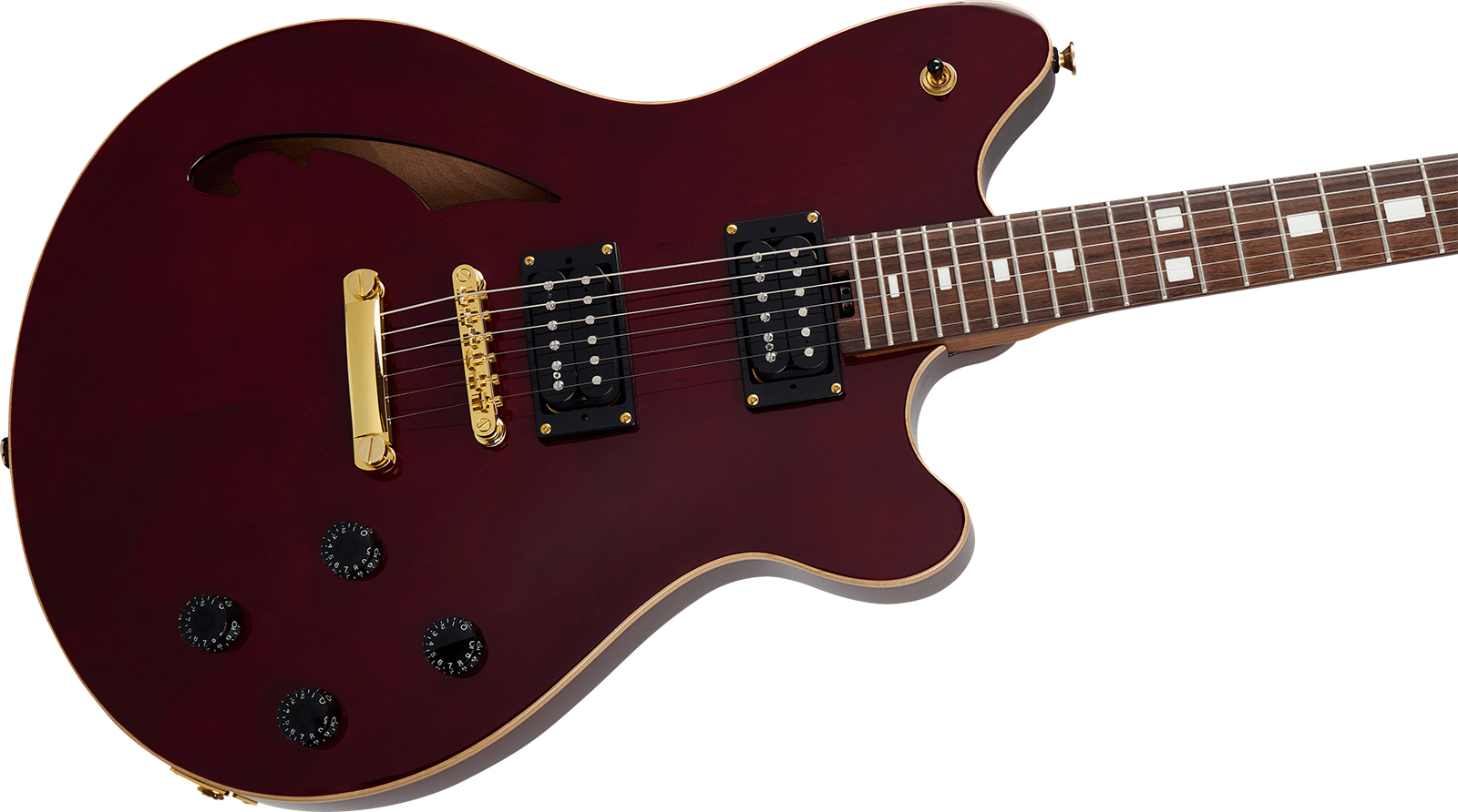 Evh Sa126 Standard 2h Ht Rw - Wine Red - Guitare Électrique 1/2 Caisse - Variation 2