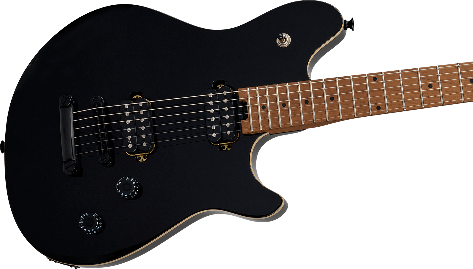 Evh Wolfgang Standard Tom Ind 2h Ht Mn - Gloss Black - Guitare Électrique MÉtal - Variation 2