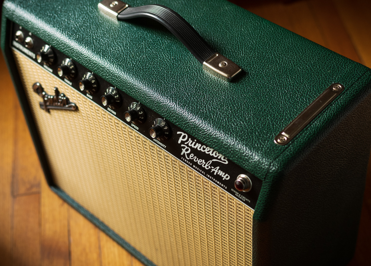 Fender 65 Princeton Reverb Ltd 15w 1x12 British Racing Green - Ampli Guitare Électrique Combo - Variation 3