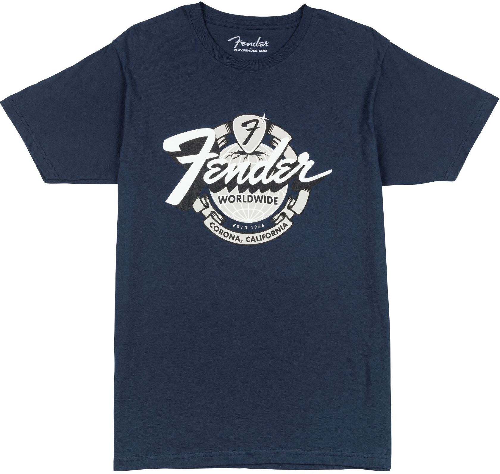 Fender T-shirt World Wide, Bleu Marine Vintage - S - T-shirt - Main picture