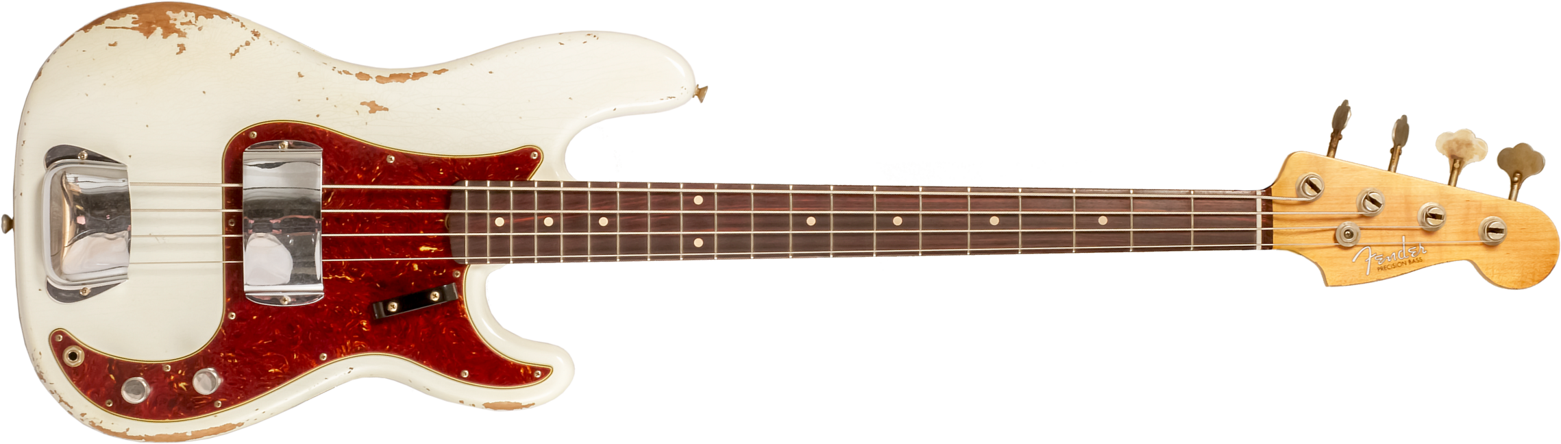 Fender Custom Shop Precision Bass 1960 Rw #r139029 - Heavy Relic Olympic White - Basse Électrique Solid Body - Main picture