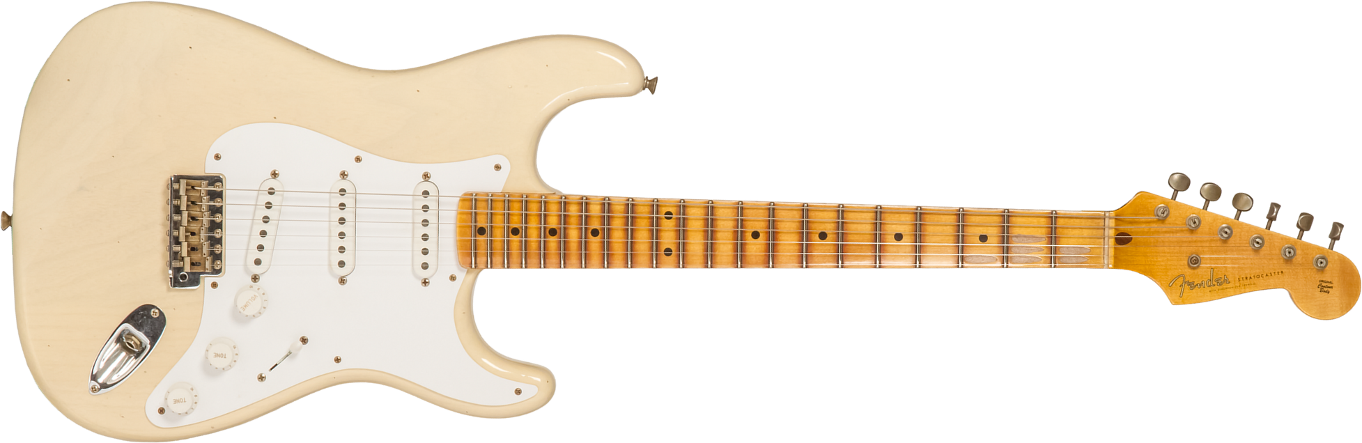 Fender Custom Shop Strat 1954 70th Anniv. 3s Trem Mn #xn4159 - Journeyman Relic Vintage Blonde - Guitare Électrique Forme Str - Main picture