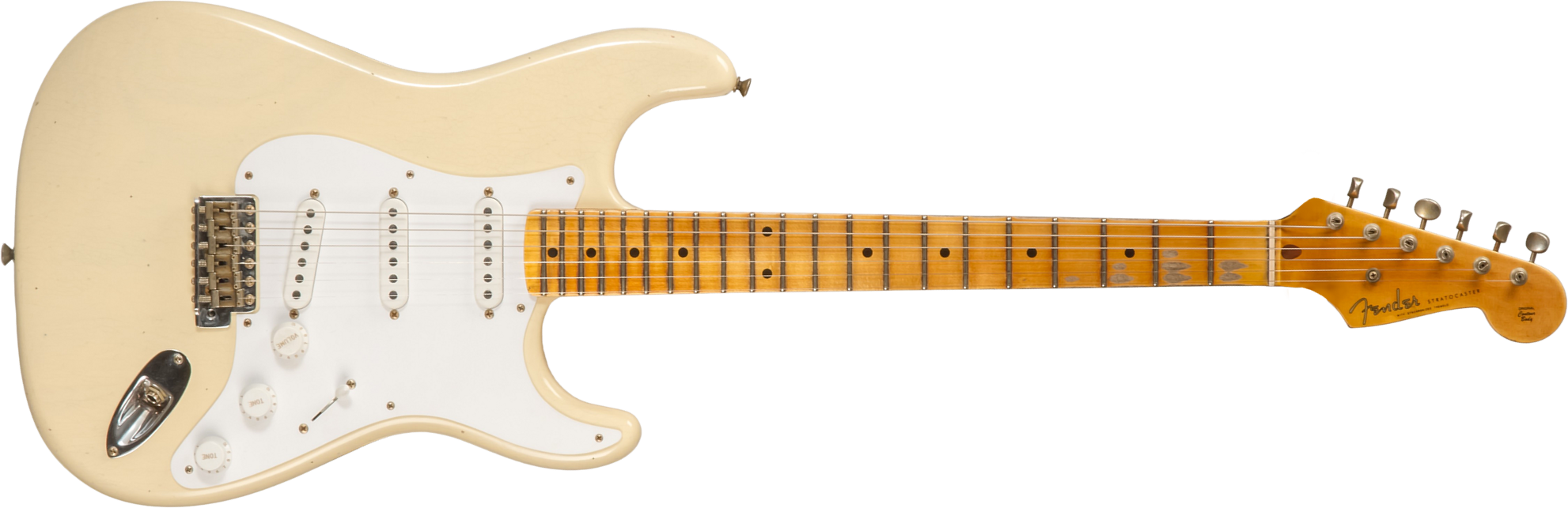 Fender Custom Shop Strat 1954 70th Anniv. 3s Trem Mn #xn4409 - Journeyman Relic Vintage Blonde - Guitare Électrique Forme Str - Main picture