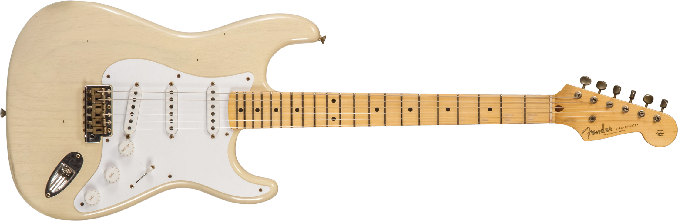 Fender Custom Shop Strat 1954 70th Anniv. 3s Trem Mn #xn4912 - Journeyman Relic Vintage Blonde - Guitare Électrique Forme Str - Main picture