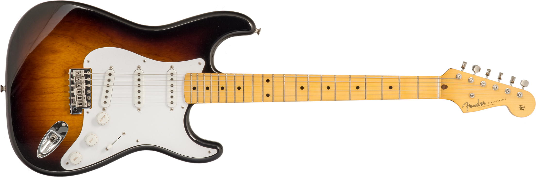 Fender Custom Shop Strat 1954 70th Anniv. #xn4611 3s Trem Mn - Time Capsule Wide Fade 2-color Sunburst - Guitare Électrique Forme Str - Main picture