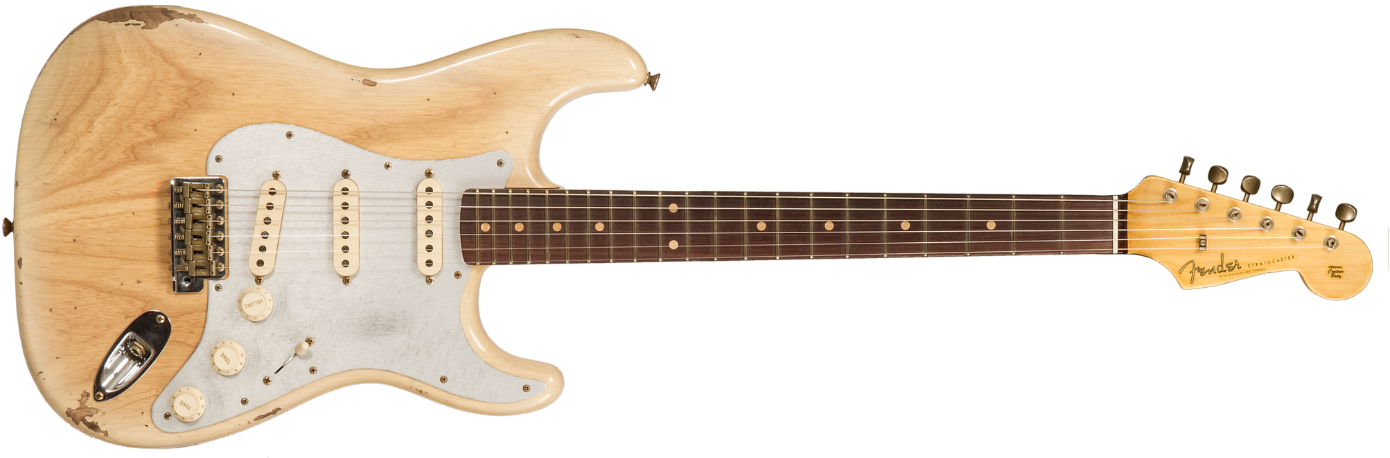 Fender Custom Shop Strat 1956 3s Trem Rw #r134776 - Relic Natural Blonde - Guitare Électrique Forme Str - Main picture