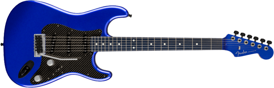 Fender Custom Shop Strat Lexus Lc Ltd 3s Trem Ric #vinlc058 - Structural Blue - Guitare Électrique Forme Str - Main picture