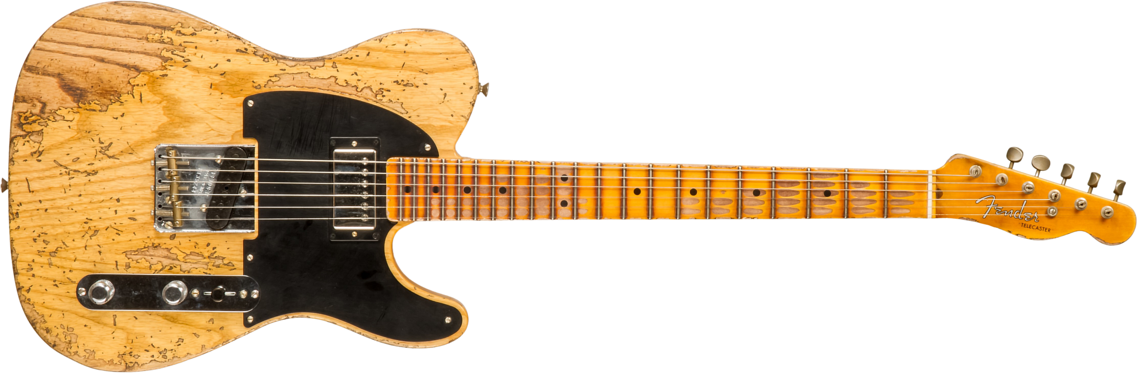 Fender Custom Shop Tele 1951 Sh Mn #r13524 - Super Heavy Relic Natural - Guitare Électrique Forme Tel - Main picture