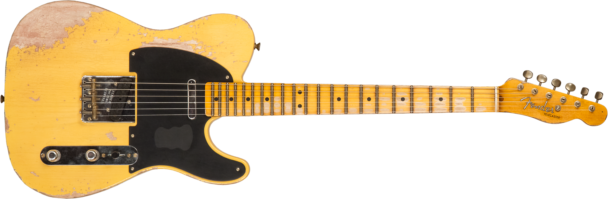 Fender Custom Shop Tele 1952 2s Ht Mn #r136636 - Super Heavy Relic Aged Nocaster Blonde - Guitare Électrique Forme Tel - Main picture