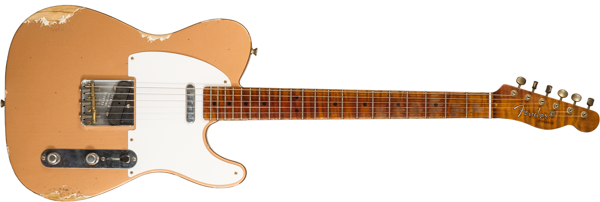 Fender Custom Shop Tele 1952 2s Ht Mn #r136733 - Relic Copper - Guitare Électrique Forme Tel - Main picture