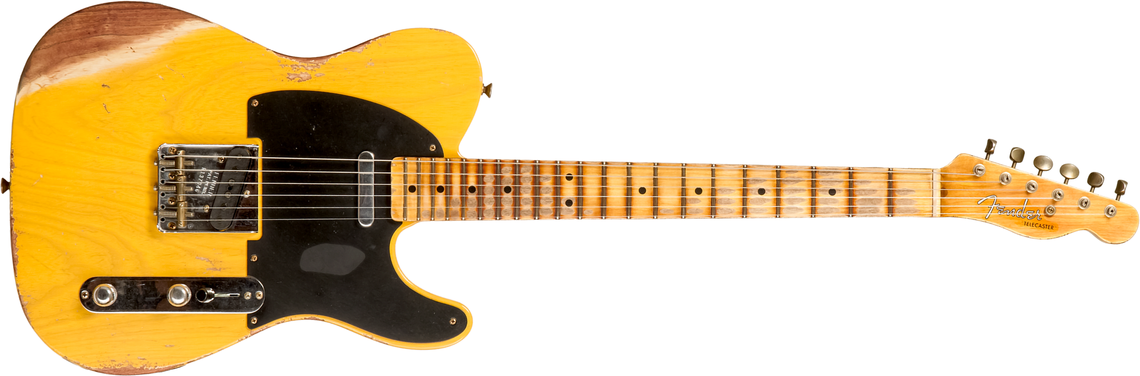 Fender Custom Shop Tele 1952 2s Ht Mn #r137046 - Butterscotch Blonde - Guitare Électrique Forme Tel - Main picture