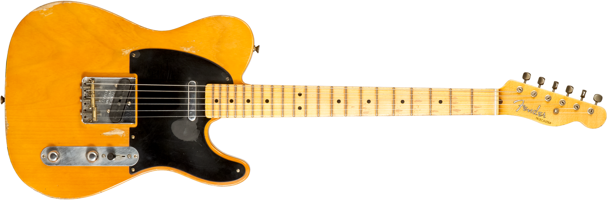 Fender Custom Shop Tele 1952 Masterbuilt A.hicks 2s Ht Mn #r126811 - Relic Smoked Butterscotch Blonde - Guitare Électrique Forme Tel - Main picture
